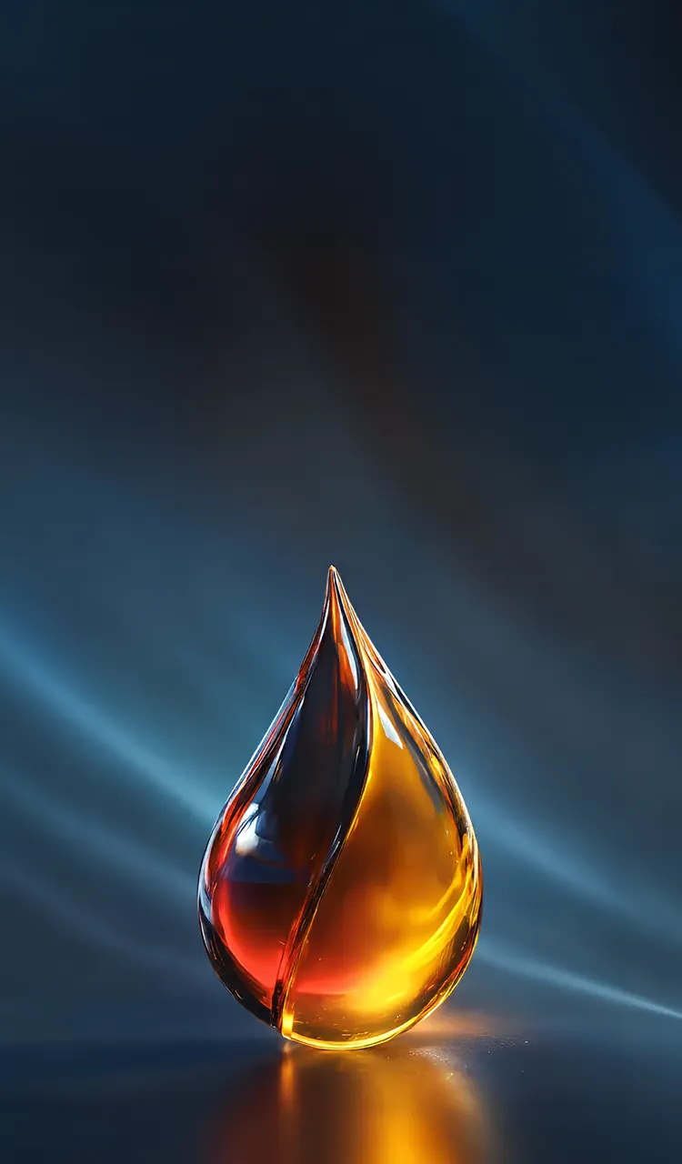 Glowing plasma droplet