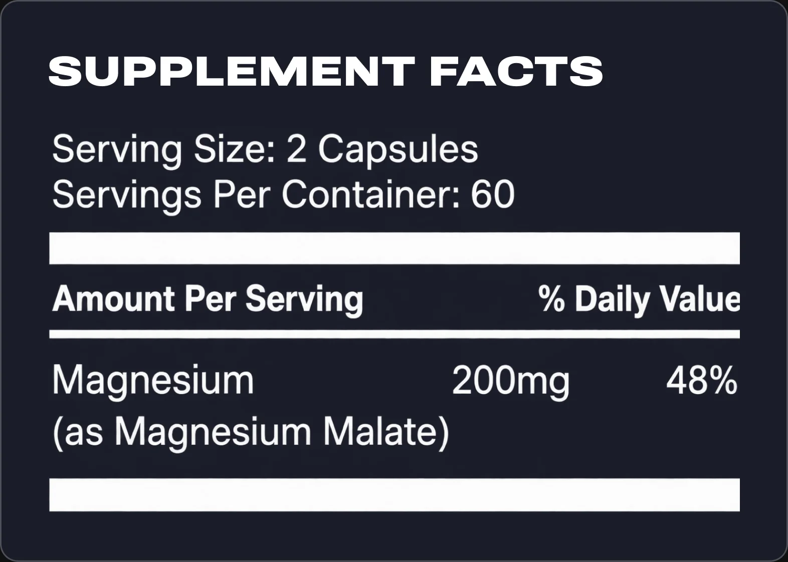 MagMentum Supplement Facts