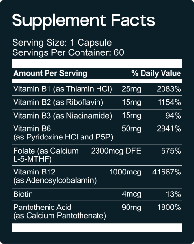 B Complete Supplement Facts